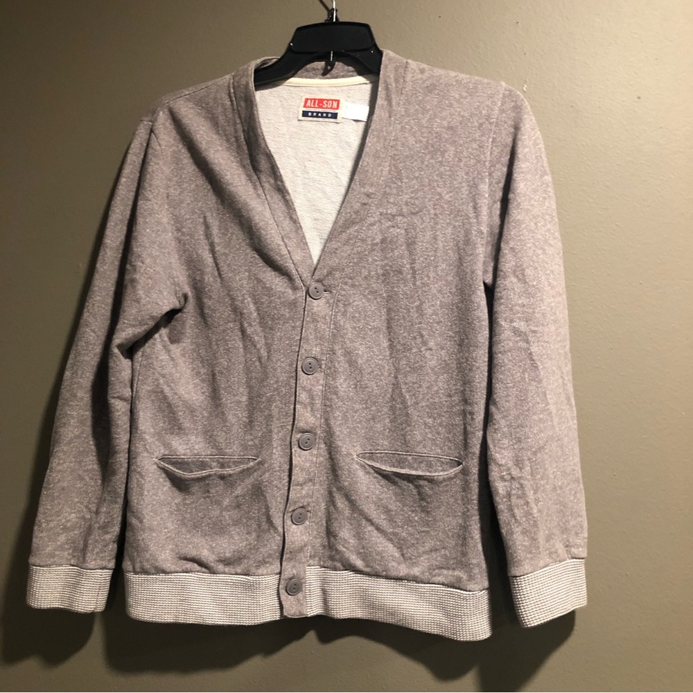 All-Son Button Down Sweater, Small